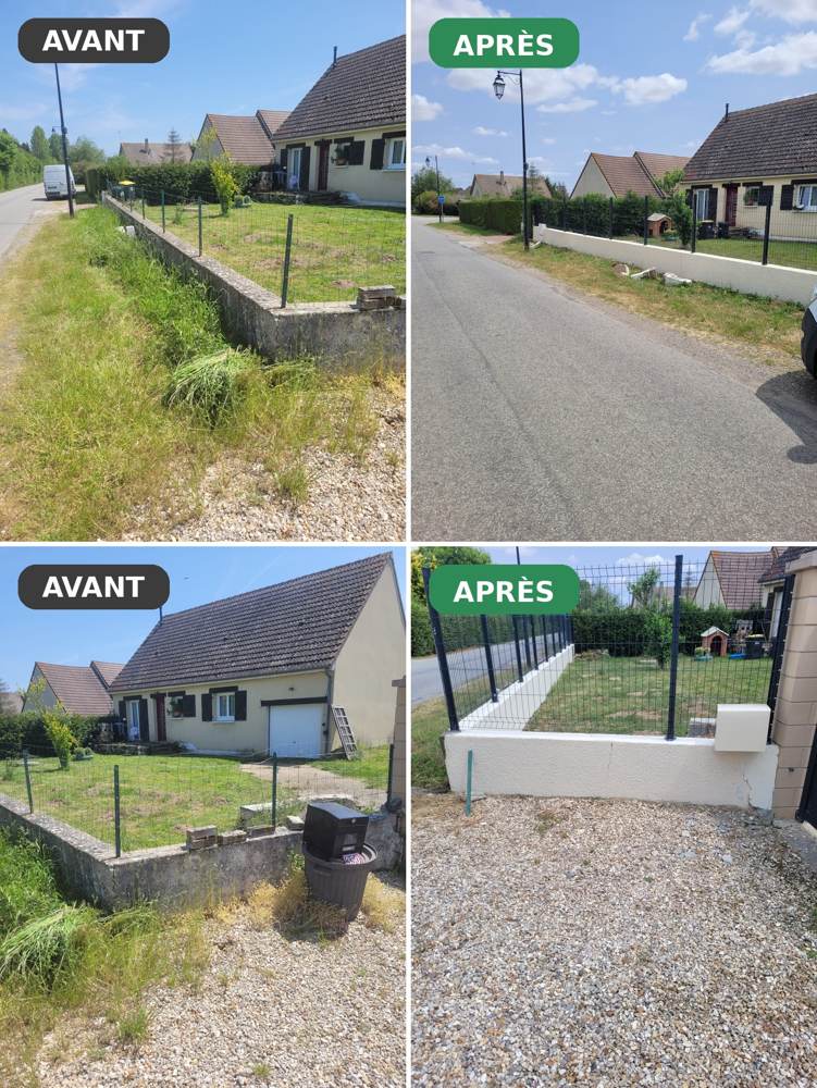 Clôture et allée le long de la route — Troine Espace Vert