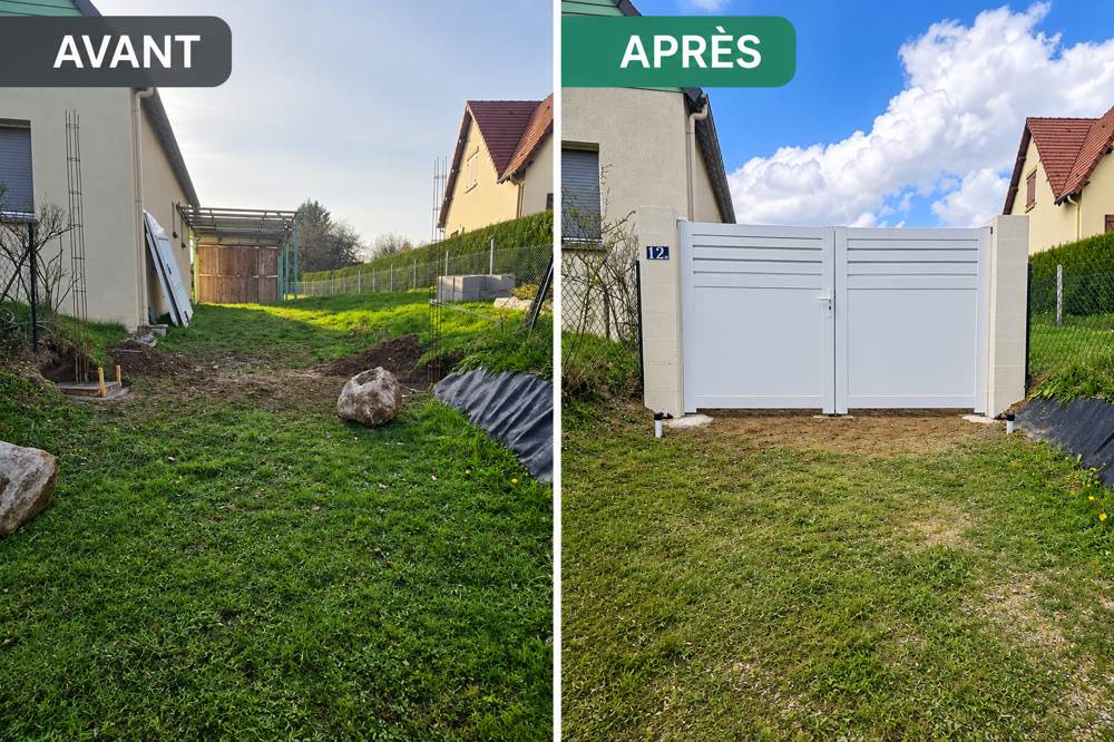 Pose portail — Troine Espace Vert